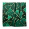 Abstract Nature - Emerald Green Polyester Shower Curtain For Bathroom