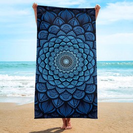 Irisbell Cotton Beach Towel 63 x 32 inch Large Sand Free Towels for Travel,Quick Dry Absorbent Swimming Beach Towels for Pool Yoga Gym Camping (Bohemian)