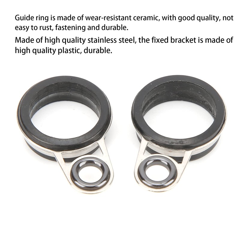 Fishing Rod Guide Ceramic Ring Repair Kit Stainless Steel Telescopic