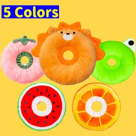 KUVEELA PET Cat Small Dog Elizabeth Color Donut Collar, Elizabeth Cushion, Soft, Lightweight, Post-Surgery Care, Prevents Wounds, Prevents Chewing, Ear Scratches, Nail Clippers, Castration, Contraception, Easy Installation (Strawberry, S)
