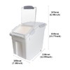 Qiveno Airtight Flour Storage Container 25 lb Rice Storage Container