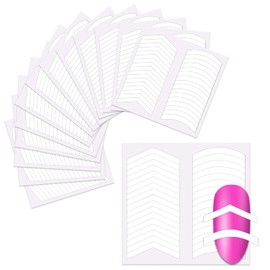 SILPECWEE 2880 Pieces 90 Sheets French Tip Nail Guides Nail Stencils Self-Adhesive Nail Art Stickers French Manicure Strips Nail Design Tool Nail Art Stencils Nail Art Accessories
