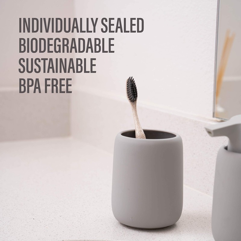Bleeker and Rowe Biodegradable Eco-Friendly Toothbrushes - Individually Sealed -