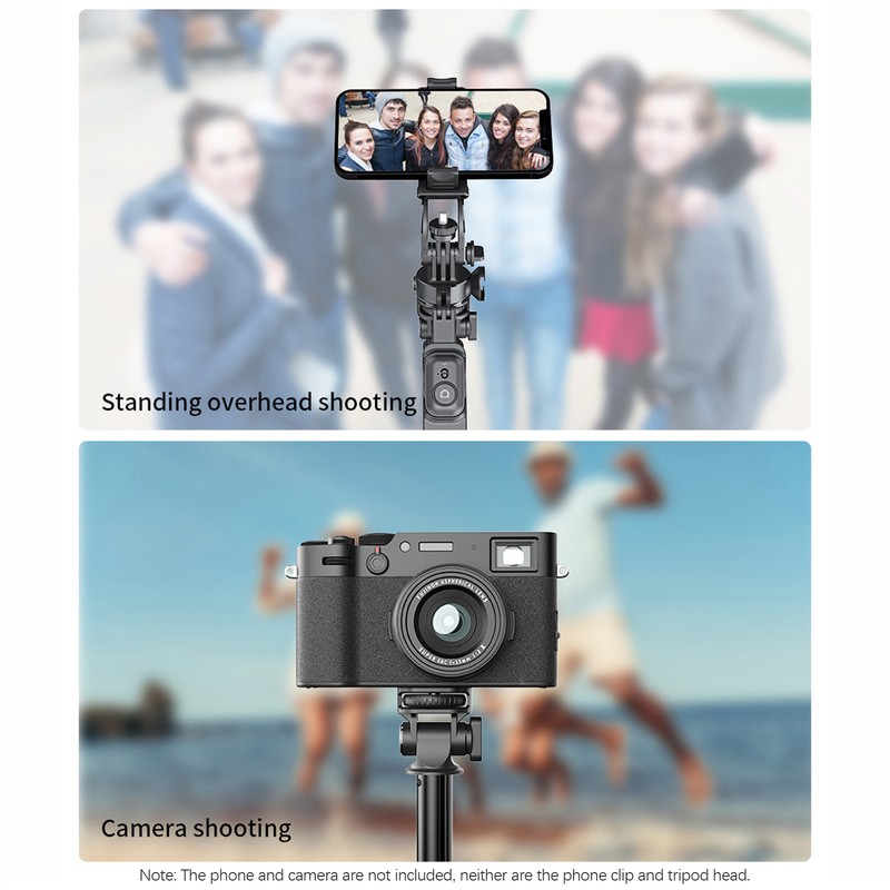 91.7-Inch Multi-function Selfie Stick Portable Gimbal Stabilizer with Aluminum Alloy