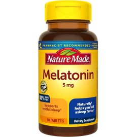 Nature Made Melatonina Extra Strength 5 Mg Comprimidos De Apoyo Al Descanso Profundo Y Sueo 90 Tabletas De Mxima Fuerza                               