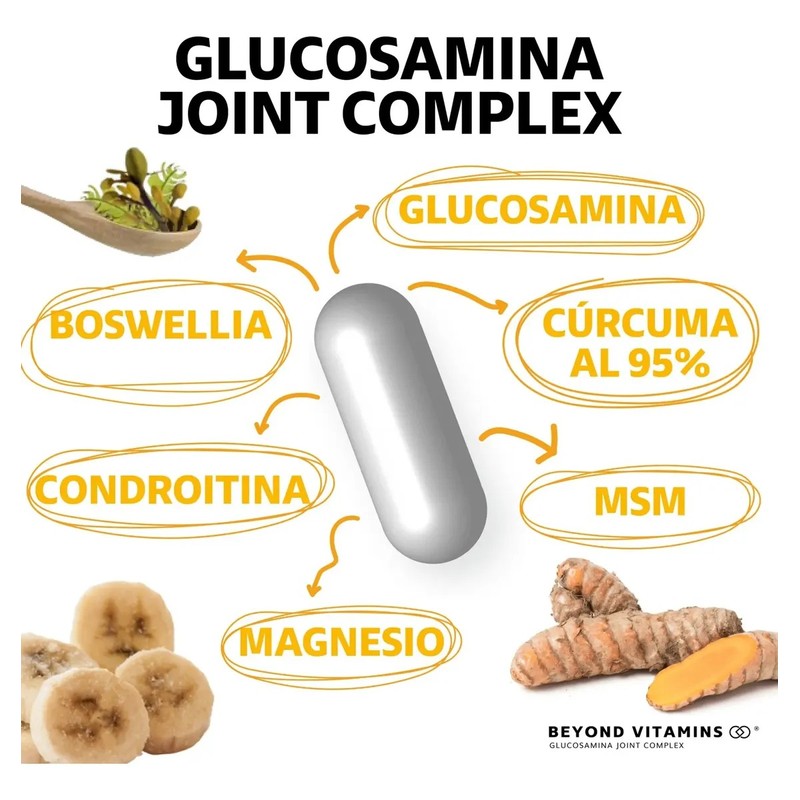 Suplemento Para Articulaciones Con Glucosamina Y Cúrcuma