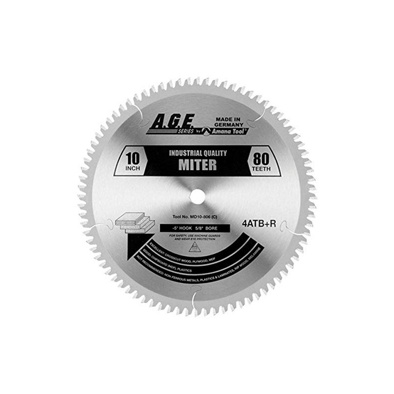 A.G.E. Series - Heavy Miter 10" X 80T 4+1 5/8"Bo
