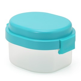 GEL-COOL 0101-0222 Gel Cool Plus Dome Mini Lunch Box with Integrated Ice Pack, Clear, Gorgonzola Blue, 4.5 x 3.6 x 2.7 inches (11.5 x 9.2 x 6.8 cm), 10.1 fl oz (300 ml), 1-Tier Lunch Box, For Women,