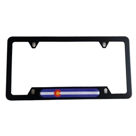 Black Colorado Flag License Plate Frame Cover Holder Proud Truck Car Accessories,1PC
