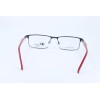 Gianni Po GP P49 Black-Red Rectangle Unisex Full Rim 52-16-135