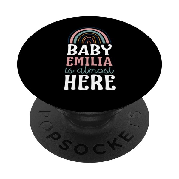 Baby Emilia Is Almost Here Pregnancy Announcement Boho PopSockets Swappable