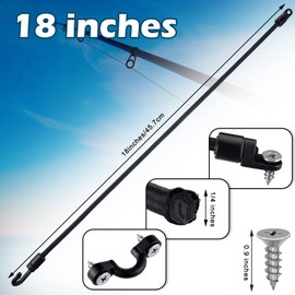 8 Sets Rod Strap Holder Boat Deck Rod Straps Rod Tamer Straps Fishing Rod Hold Down Straps Deck Mount Connector Boat Fishing Rod Straps Deck Mount Straps for Fishing Boat Kayak (18 Inch)