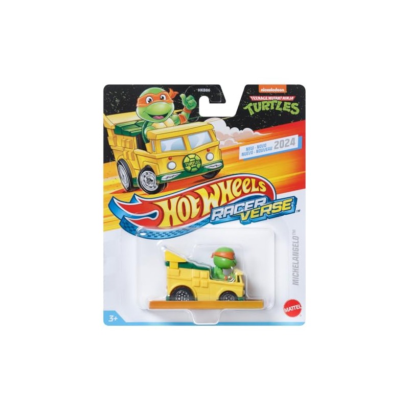 Hot Wheels RacerVerse Vehículo de Juguete Michaelangelo para niños de