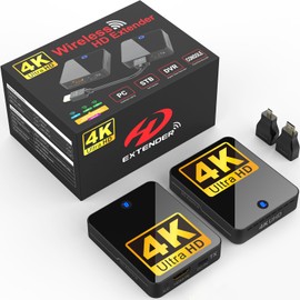 BMOSTE Wireless HDMI 4K 30HZ 5GHZ Wireless Transmitter and Receiver Set, HDMI Wireless, Stable Transmission Distance, 23.6 ft (60 m), No Setting Required, Video and Audio Synchronization Output,