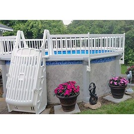 Vinyl Works 24-Inch Taupe Premium Resin Above-Ground Pool Fence Kit C - 2 Sections