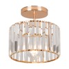 ZYDTRIP Crystal Ceiling Light Fixture Semi Flush Mount Ceiling Lamp