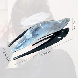 5" Acetate Tortoise Hair Claw Clips ，Hair Pins，French Duckbill Barrette for Women - Durable Handmade Elegant Grip Accessory.