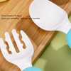 Baby Spoons Forks Set Short Handle Silicone Self Feeding Utensils