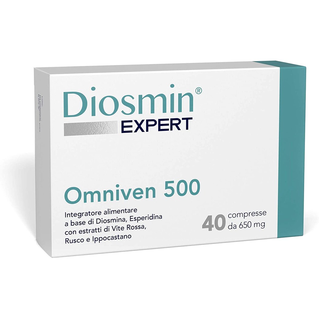 Dulàc - Omniven 500-40 Tablets - Diosmin (450mg), Hesperidin (50mg), Red Vine, Butcher's Broom, Horse Chestnut - Piles and Microcirculation - Diosmin Expert