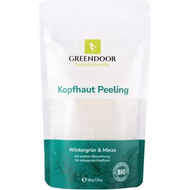 GREENDOOR Scalp Peeling Winter Green Peppermint 220 g Against Dry Stressed Scalp, Hair Follicles Are Better Blood Supplied, Hair Growth Naturally Promoted, Natural Cosmetics Hair