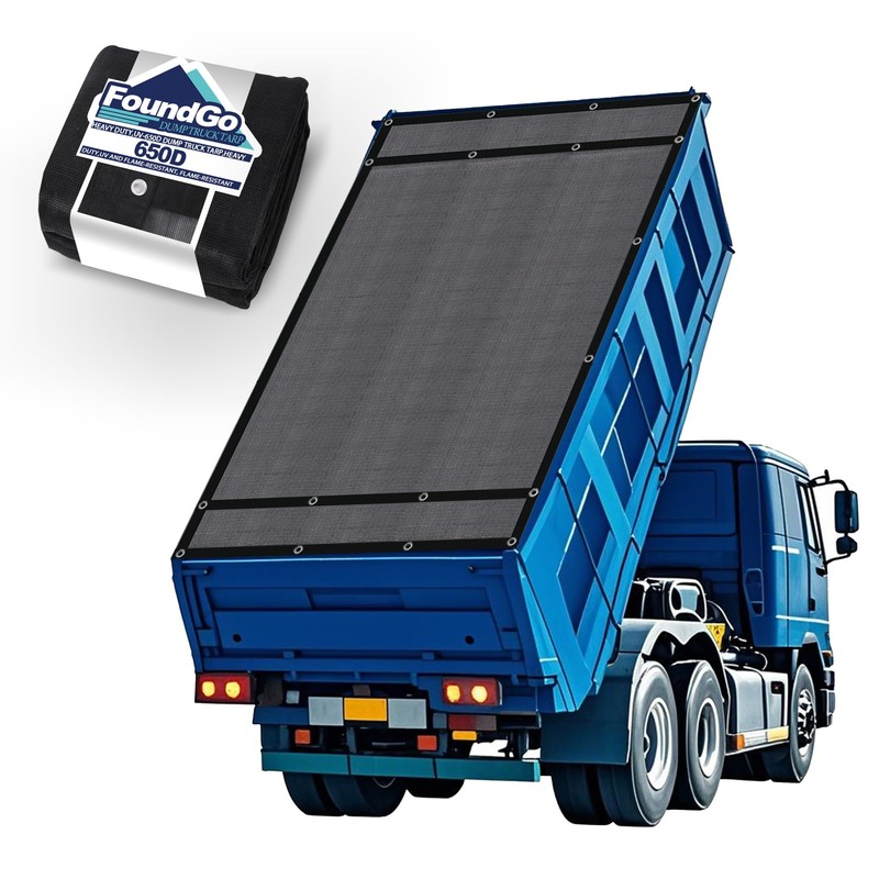 FoundGo 7'X 16' Dump Trailer Tarp Kit, Heavy Duty Dump