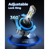 Marsauto H11 Bulb, 30000LM Brightness Output 6000K Cool White,H8 H9
