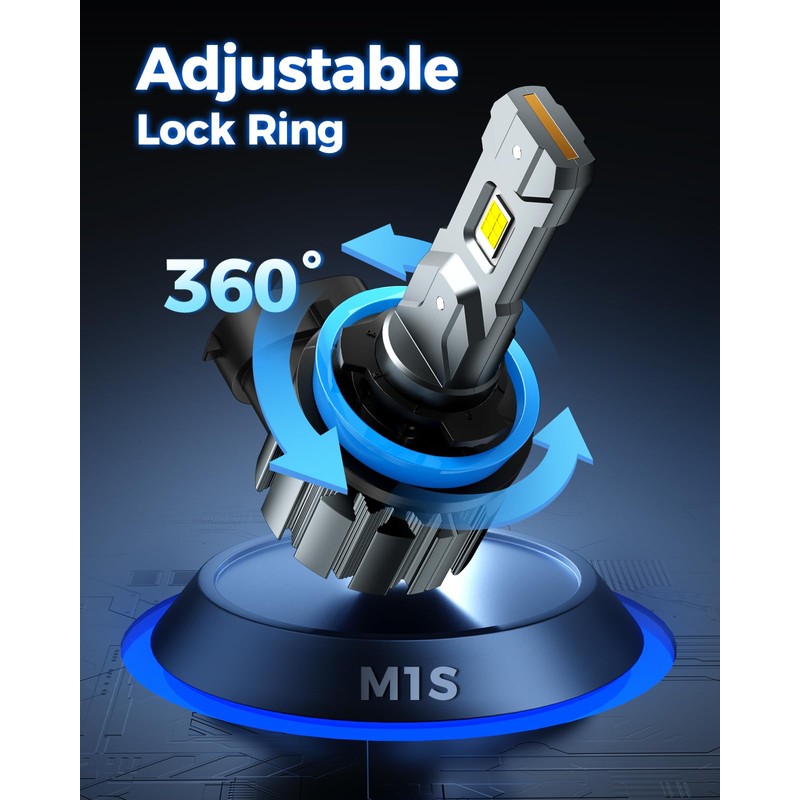 Marsauto H11 Bulb, 30000LM Brightness Output 6000K Cool White,H8 H9