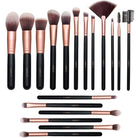 Makeup Brushes Set 18 Pieces Rose Gold Synthetic High Quality Foundation Powder Face Blush Concealer Eyeshadow