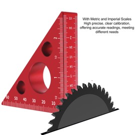 Tenon Caliper and Triangular Set Aluminum Alloy Measuring Tool Woodworking Projects for Router Saw Table Precise Measurement Metric and Imperial Scale