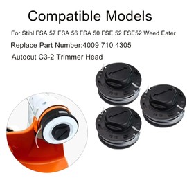 Odashen C 3-2 Prewound Trimmer Spool Replacement for Stihl FSA 57 FSA 56 FSA 50 FSE 52 FSE52 Autocut C3-2 Trimmer Head 4009 710 4305 Line Replacement Spool