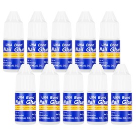 10 Pieces Extra Strong Nail Glue, Quick Drying, Super Strong Nail Glue, False Nail Glue for Nail Tips, Professional Artificial Nail Glue for Salon and Home Use