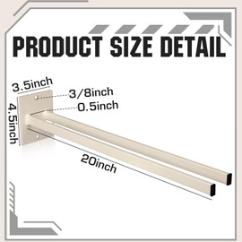 Zonon 2 Pcs Extra Long Tool Rack for Shovels Spades Rakes Brooms Shovel Holder for Truck and Shovel Rack Heavy Duty Powder Coated Steel Wall Mount Storage Organizer Garage and Shed (Beige)