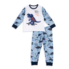Chicco Boys Dragon Pyjamas Long Sleeve Cotton Pyjamas, White