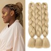 Gairyan Jumbo Braid Extensions, 60 cm, Synthetic Hair for Braiding,