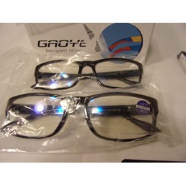 Gaoye 3 Pack Blue Light READING Glasses +0.75 Milan designer Black Frame