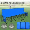 Yaheetech 6-seat Portable Folding Chair with Back for Outdoor Activities