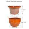 Dphagesy African Violet Pots Self Watering Round Ceramic Violet Pot
