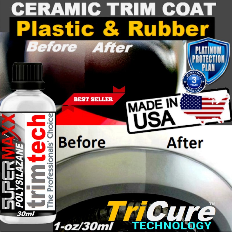 SUPERMAXX TRIM COAT CAR COATING CERAMIC PLASTIC TRIM & RUBBER
