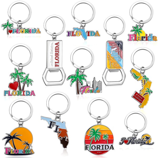 Landical 24 Pcs Florida Souvenirs and Gifts Florida Keychain Bulk