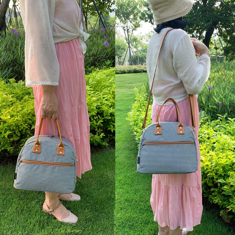 FlowFly Insulated Lunch Bag With Shoulder Strap for Women, Men,