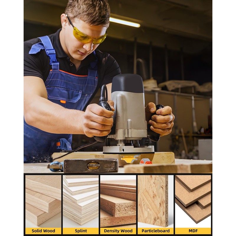 Router Bits, Allmake 3pcs Lock Miter Router Bits 1/4 Shank,