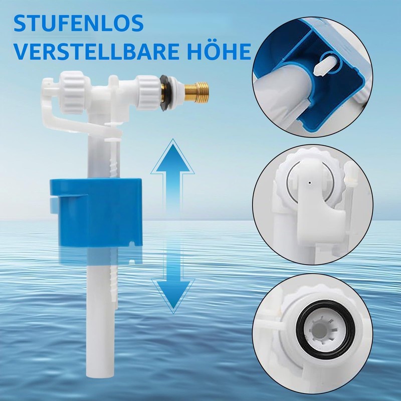 Universal Cistern Filling Valve, Toilet Filling Valve Replacement Parts with