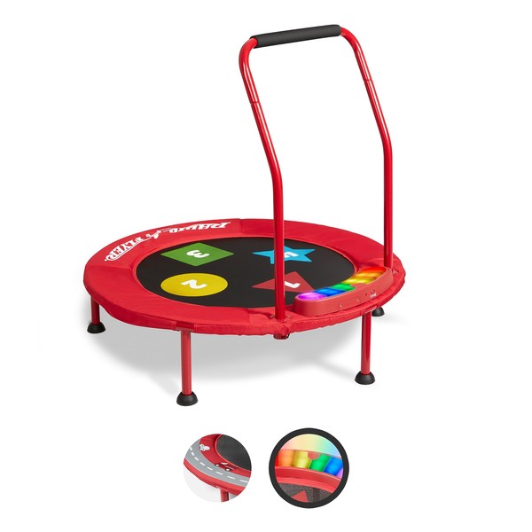 Radio Flyer Game Time Trampoline, Mini Trampoline for Toddlers, Ages 3-6 Years