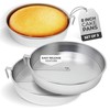 Aunt Shannon's Kitchen 8 Inch Round Cake Pans, 3 Pack,