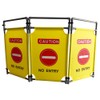 3 Panels 5.8FT Foldable Safety Barricade Security Sign Barrier Heavy