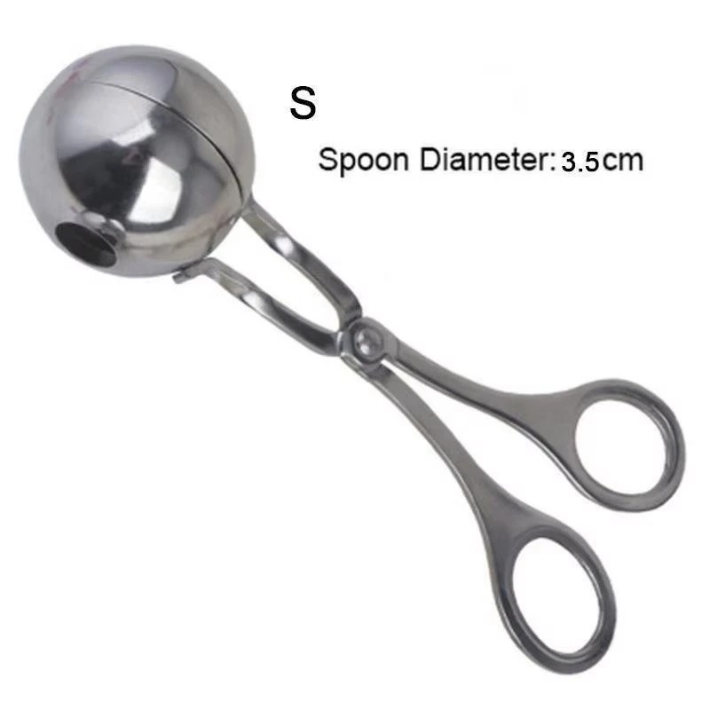 Stainless Steel Meatball Maker Tool – Non-Stick Scissor Scoop for