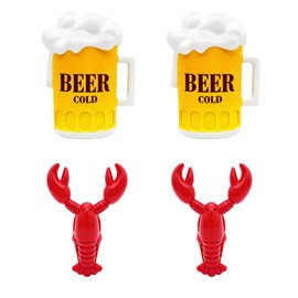 Beach Vacationers' Towel Clips for Beach, Pool, and Cruise Chairs, 4-Pack