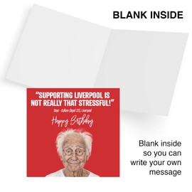 Punkcards - Liverpool Birthday Card, Funny Football Birthday Card, Liverpool Fan, Supporter Birthday Card