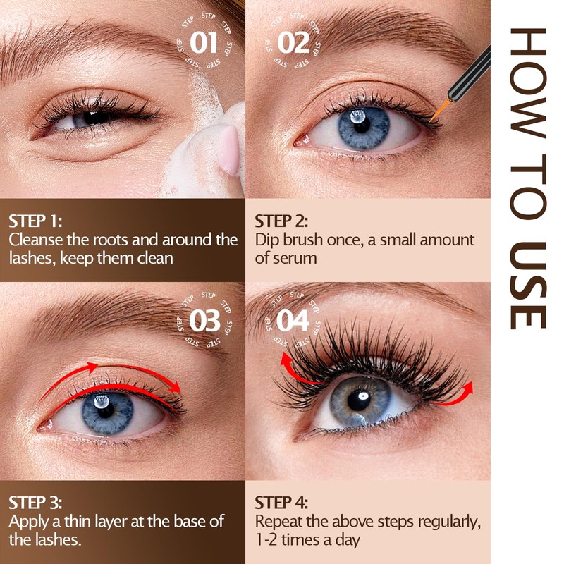 ACTROL Eyelash Growth Serum Safe Natural Peptides and Biotin, Lash