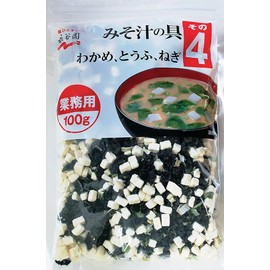 Ingredients that 4 of Nagatanien miso soup for business (wakame seaweed, tofu, green onion) 100g